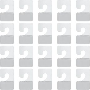 200 Pieces Hang Tab Hook Clear Self Adhesive Hanging Tabs Hang Tags with Hooks Plastic Sticky Hanging Tabs for Sale Items Store Retail Display in Small Business Shops (1.1 x 1.7 Inch)