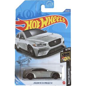 Hot Wheels Jaguar XE SV Project 8 ، Nightburnerz 6/10 [Silver]