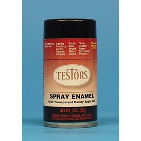 Testors Spray Enamel Paint Transparent Candy Apple Red 3oz jar 85g #1605