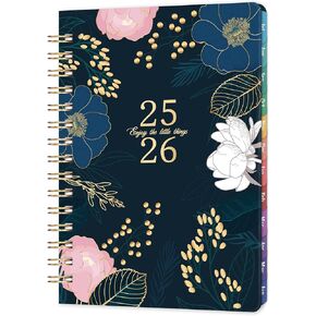 Planner 2025-2026 - Academic Planner 2025-2026, Weekly and Monthly Jul 2025 - Jun 2026, 6.4" x 8.5", Twin-Wire Binding, 180° Lay-Flat, Thick Paper, Colorful Monthly Tabs, Inner Pocket, Holidays