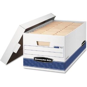 Bankers Box 00701 Stor/File Storage Boxes,W/Lid,Letter,12-Inch x24-Inch x10-Inch,12/CT,WE/BE