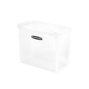 Bankers Box Portable Open Desktop Plastic File Box, Clear Organizer Bin, Side Handles, 6pk