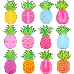 60 PCS قواطع أناناس ملونة أناناس بدرس الفصول الدراسية بنشرات القاطعات لواو ديكورات الاستوائي