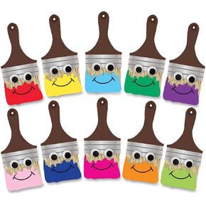Hygloss Products 33733 Happy Paintbrushes Flassroom Accents - موارد التدريس الإبداعية - 7 بوصات ، 30 حزمة