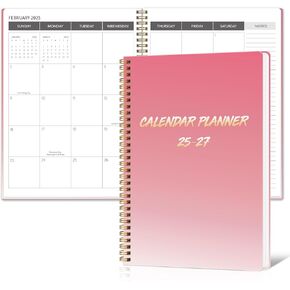 DOURA Monthly Planner 2025-2027 - 3 Year Calendar 2025-2026-2027 Monthly Planner, Jan 2025 - Dec 2027, 36 Months for School Office Home Planning, A4(8.7" * 11"), Black