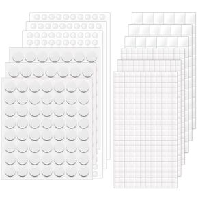 12sheet Foam Dots مربعات لاصقة جولة ، 1758pcs نقاط لاصقة ذات جانب مزدوج على الوجهين ثلاثية الأبعاد لتوفيات المكاتب الحرف اليدوية للفنون DIY ، وحجم 2 (0.47 "، 0.24")