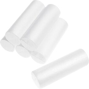 Kichvoe 6pcs رغوة اسطوانة دائرة دائرة الدائرة للحرف اليدوية Styrofoa كوكب الرغوة الكتل الرغوة الأزهار كتلات مخروطية على شكل قضبان رغوة قضبان الرغوة بيضاء