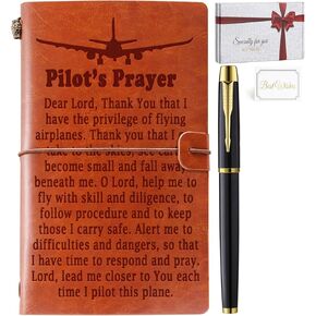 Pillot Gifts Pilot Prayer Journal Notebook Pilot Gifts for Men, Aviation Gifts Airplane Gifts for Men Future Pilot Gift for New Pilot Aviation Gifts for Pilot Graduation Birthday