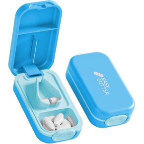 Pill Cutter Splitter for Small or Large Pills with Safety Lock - Accurate and Easy Travel-Friendly Design for Daily Use (Purple) in Kuwait