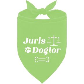 Juris Dogtor Dog Bandana ، Scales of Justice Dog Bandana ، Green Green Dog Bandana ، Graduation Dog Bandana ، Graduation Gift ، Dog Bandana for Small Mediance Large Dogs ، Pet Dog Triangle Carf (F42)