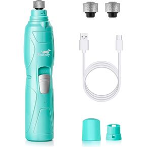 طاحونة مسمار Toozey Dog مع LED LED ، محترفة ثنائية الأحيار الكهربائية من الأليف مع عجلتين طحن ، وهادئ قابلة للشحن ملف أظافر الكلب الهادئ عن الكفوف غير المؤلمة للكلاب الصغيرة المتوسطة الكبير والقطط