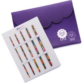 Knitpro Zing مجموعة خطاف الكروشيه Deluxe 1 | 9 أحجام أمريكية (2 مم إلى 6 مم)