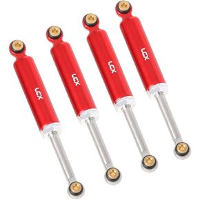 LCX Racing 1/24th RC Crawler Car 4PCS 52mm Aluminum Suspension Shock Absorber Damper for RC Rock RC Crawler Axial AX24 XC-1, Upgrades Parts Accessories (Black)
