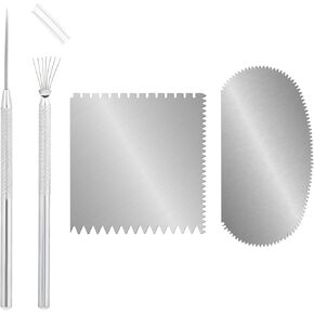 4pcs Pottery Ribs Clay Sculpting Tools Serted Rib Tool for Steel Steel Pottery Tools Ceramic Ceramics Mud Tools Clay Needle Wire Teture Tool for Sculpture Pottery Clay Modeling Carving