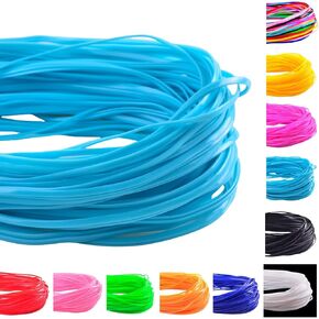 String Lanyards String Gimp String Boondoggle String 100pcs 1meter turquoise 2.5x1mm سلسلة البلاستيك الحمر