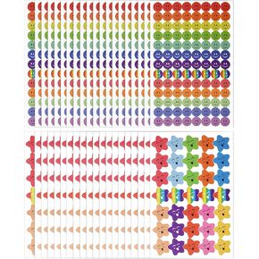 40 ورقة 2780pcs ملصقات Face Happy ، ملصقات مكافأة للمعلمين للأطفال.