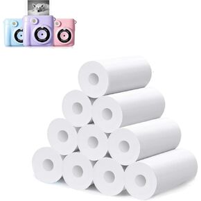 10 Rolls Kids Fructant Camera Paper ، Full Printer Thermal Paper Floods ، kids Zoom Print Camera Paper.