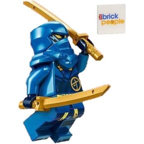 Ninjago Dragons Rising: Jay Minifigure مع Swords المزدوجة - Ninja الأزرق الأعمار 6+