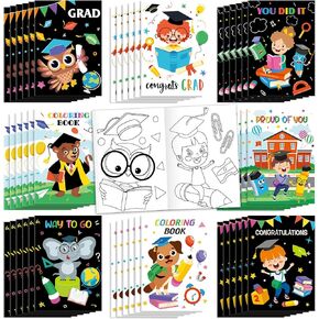 48 PCS رياض الأطفال كتب تلوين الكتب بشكل كبير للأطفال DIY تهانينا GRAD MINI ACTIVE BOOKS CARON CARON