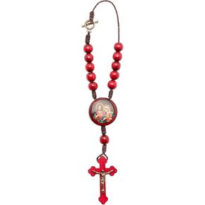 Intercession Car Rearview Mirror Rosary (St. Michael)