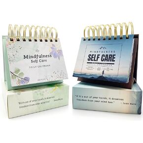 Mesmos 366 Daily Mindfulnity التقويم الدائم ، هدايا عيد الحب للزوجين ، هدايا عيد الحب له وله ، هدايا الرعاية الذاتية الملهمة لزملائي في العمل ، ديكور مكتب المكتب والنساء والرجال