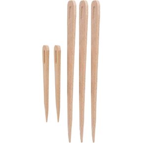 نسج إبرة 5pcs DIY خشبي كبيرة حياكة التريكو نسيج النسيج الأدوات الحرف الخشبية إبر حياكة العين الكبيرة