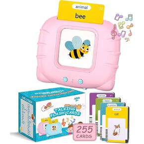 Talking Flash Cards 510 كلمات مرئية ألعاب مونتيسوري تعليمية للأطفال الصغار ، هدية تعليمية التوحد التلقائي للوحدة الحسية ، موارد الفتيات في مرحلة ما قبل المدرسة ، هدية عيد الفصح (255 بطاقة)