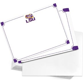 Desert Cactus LSU 10 Pack Notecards Cardstock Cardstock Geaux Louisiana State University تشمل حفلات الأظرف Memo شكرًا لك (Notecard 4B)