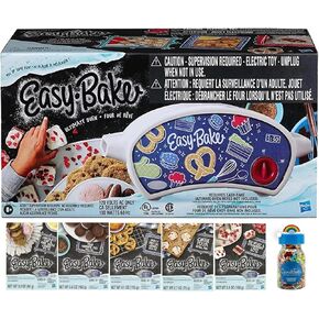 Miracle Play Easy Bake Oven Easy Bake Bake Ultimate Oven Baking Bundle (Oven + 5 Mixes + Rainbow Sprinkles) مجموعة هدايا للأطفال 8 سنوات وما فوق