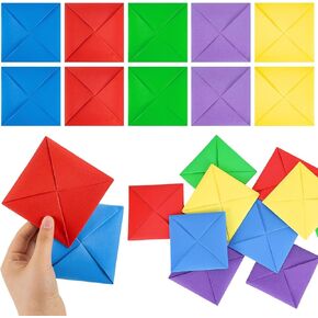 10 PCS Paper Flip Toy Game Sticker Card Traditional Tradition