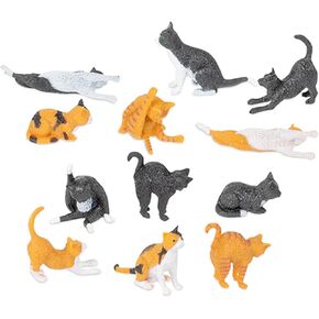 accoutrements Archie McPhee itty bitty cats - موقف صغير ، شخصية ضخمة! لعشاق القط والسيدات القطط المجنونة - 12 منمنمات رائعتين! استعد لتجاهلها من قبل أصغر القطط على الإطلاق