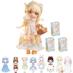 1/12 ليرورو BJD Dolls Blind Box ، Kawaii BJD Dolls Liroro Fairytale Hut Series Ball Dolled Action Action Figure Up Doll for Girls Birthdy Party Gift Toys