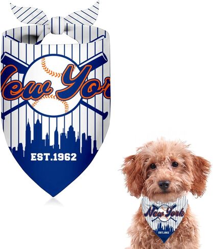 Pet Dog Bandana for Dogs, Baseball Cats Cotton Reversible Triangle Bid Scarf Perfect Game Day Dog Gifts in Saudi Arabia