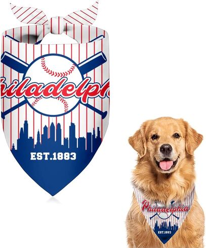Pet Dog Bandana for Dogs, Baseball Cats Cotton Reversible Triangle Bid Scarf Perfect Game Day Dog Gifts in Saudi Arabia