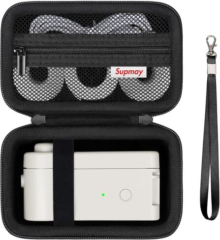 Carrying Case for Makeid L1/ for POLONO P31S/ for vretti Label Maker Machine, Portable Mini Bluetooth Labeler Storage Holder with Zipper Mesh Bag for Label Maker Tapes, Charging Cord, Blue in Saudi Arabia