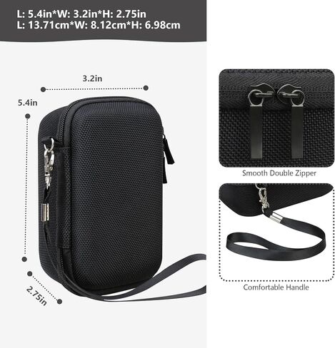 Carrying Case for Makeid L1/ for POLONO P31S/ for vretti Label Maker Machine, Portable Mini Bluetooth Labeler Storage Holder with Zipper Mesh Bag for Label Maker Tapes, Charging Cord, Blue in Saudi Arabia