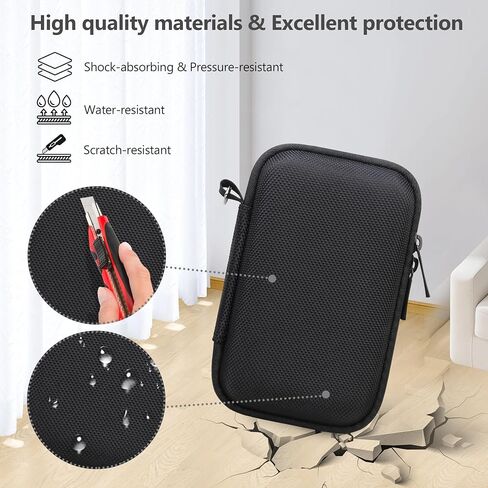 Carrying Case for Makeid L1/ for POLONO P31S/ for vretti Label Maker Machine, Portable Mini Bluetooth Labeler Storage Holder with Zipper Mesh Bag for Label Maker Tapes, Charging Cord, Blue in Saudi Arabia