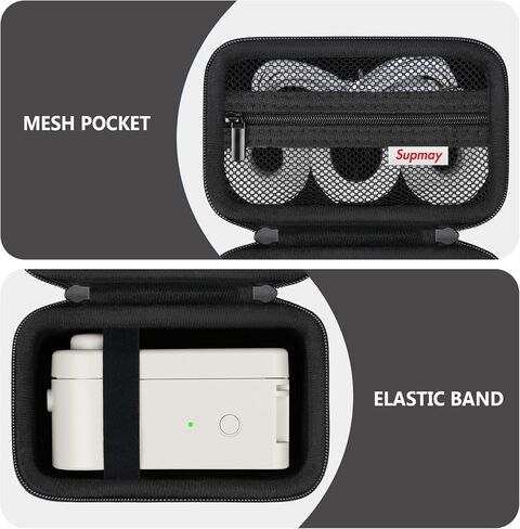 Carrying Case for Makeid L1/ for POLONO P31S/ for vretti Label Maker Machine, Portable Mini Bluetooth Labeler Storage Holder with Zipper Mesh Bag for Label Maker Tapes, Charging Cord, Blue in Saudi Arabia