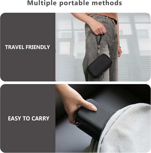 Carrying Case for Makeid L1/ for POLONO P31S/ for vretti Label Maker Machine, Portable Mini Bluetooth Labeler Storage Holder with Zipper Mesh Bag for Label Maker Tapes, Charging Cord, Blue in Saudi Arabia