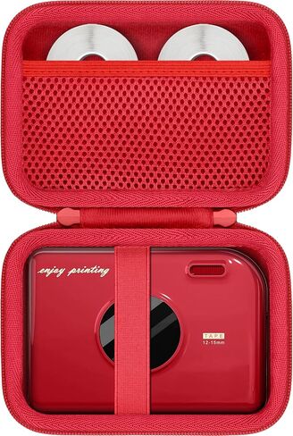 Aenllosi for Phomemo A30 Label Printer Hard Case, Phomemo A30 Mini Label Maker Machine Organizer, Red (Case Only) in Kuwait