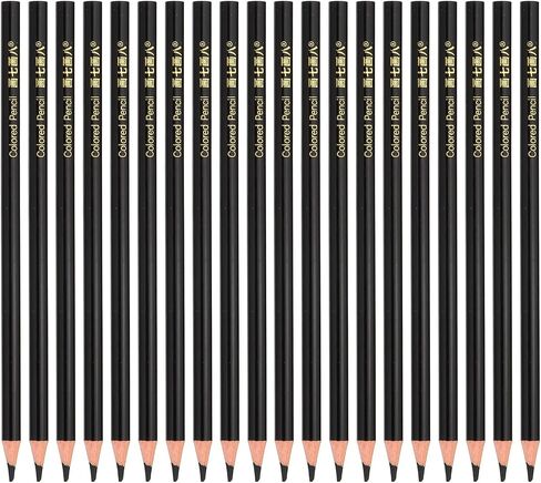 Patikil Black Pencils Pencys ، 20 PCS زيت أقلام رصاص ألوان خشبية رسم قلم رصاص للفنانين الفنانين اللوحة in Kuwait