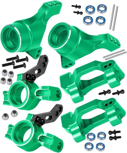 RC Aluminum C-Hubs Steering Block Caster Blocks for 1/18 LaTrax Teton Desert Prerunner Rally,Stub Axle Carriers Knuckles Set Hops UP, Replace Parts 7532 7552X (Red) in Kuwait