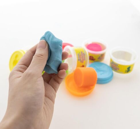 BAZIC Modeling Dough 1 Oz, 5 Fluorescent Colors, Non Toxic Soft DIY Modeling Clay with Mold Caps for Art and Crafts, Sculpting, Kids Children, 1-Pack in Saudi Arabia