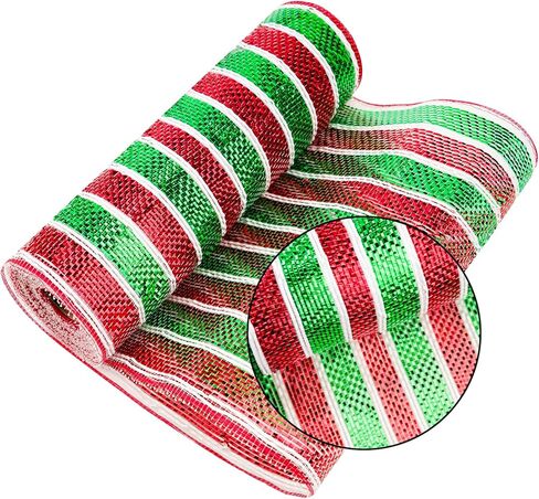 Kinglake White Christmas Mesh Ribbon 10 بوصة × 30 قدمًا (10 يار) in Saudi Arabia