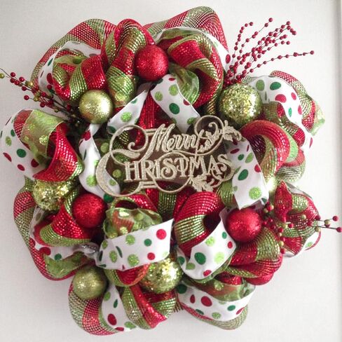 Kinglake White Christmas Mesh Ribbon 10 بوصة × 30 قدمًا (10 يار) in Saudi Arabia