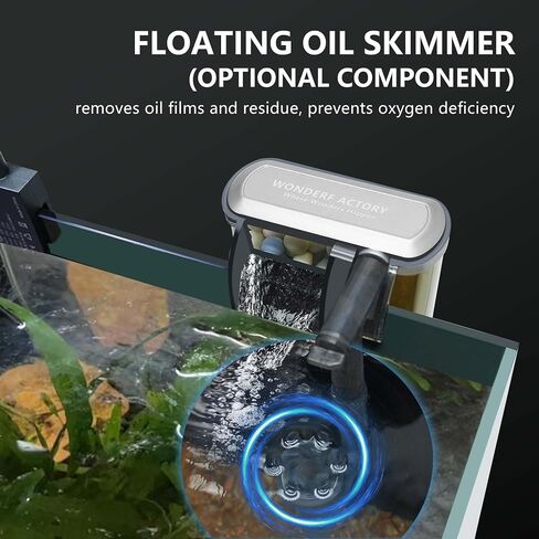 Wonderfactory Small Aquarium Filter 1 to 5 Gallon Fish Tank, 80 GPH HOB Hang on Back Included Sponge Ceramic Media Biological Material Filtration Water Pump Flow Adjustable in Saudi Arabia