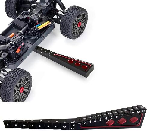 RC Car Ride Height Gauge Aluminum Alloy RC Height Measuring Ruler Accurate Measurement Tool for 1/8 1/10 RC Car in Kuwait