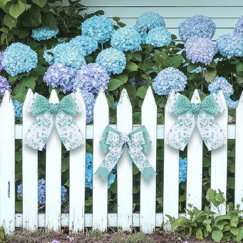 Spring Wired Edge Ribbon Retro Wild Floral Craft Ribbon Spring Fabric Ribbon for Wreath Bow Making DIY Wrapping Party Decor Supplies, 2 Rolls, 10 Yard (Green Wildflowers) in Kuwait