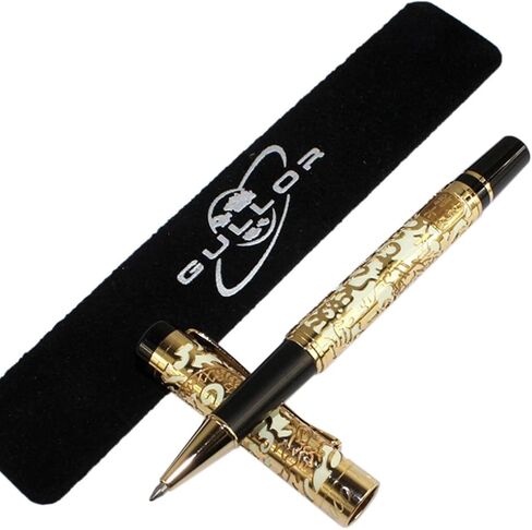 Gullor Advanced Rollerball Pen Jinhao 5000 Apricot and Gold Dragon Year with Gift Box in Kuwait