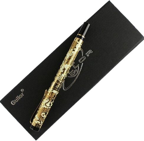 Gullor Advanced Rollerball Pen Jinhao 5000 Apricot and Gold Dragon Year with Gift Box in Kuwait